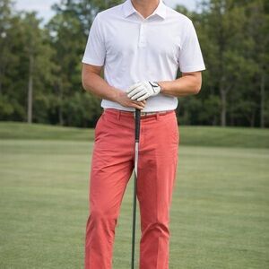 Peter Millar Salmon Golf Pants Men’s Classic Fit Chinos Preppy. 33 x 27 short